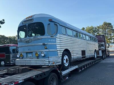 Classic and legendary Grayhound bus