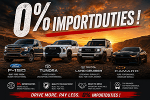 Zero % Import Duty on American Cars: the perfect time to import a vehicle from the United States